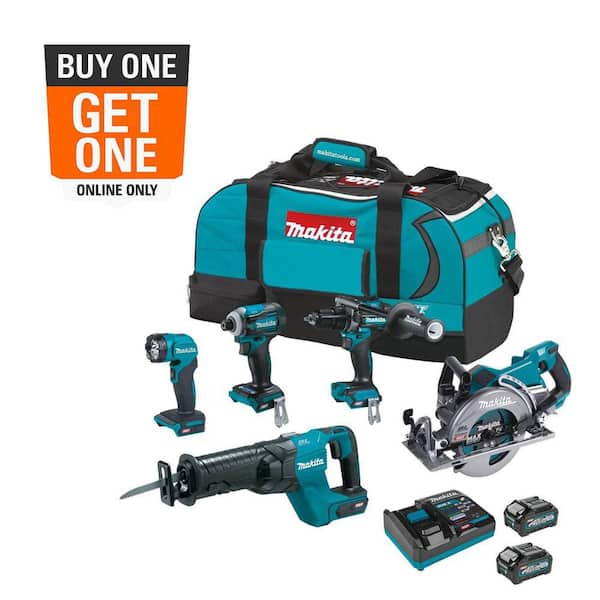 40-Volt max XGT Brushless Cordless 5-piece Combo Kit (Hammer Drill/Impact/Recip Saw/Circular Saw/Flashlight) 4.0Ah