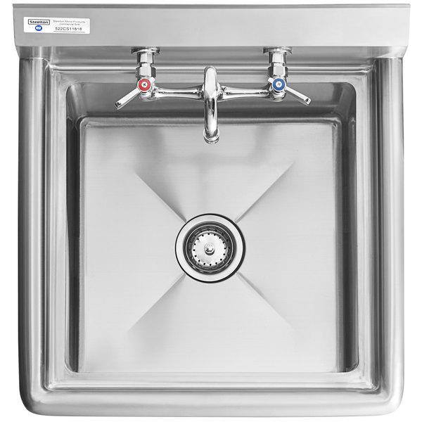 Aoibox 24 in. Stainless Steel Freestanding Commercial Utility Sink with Faucet