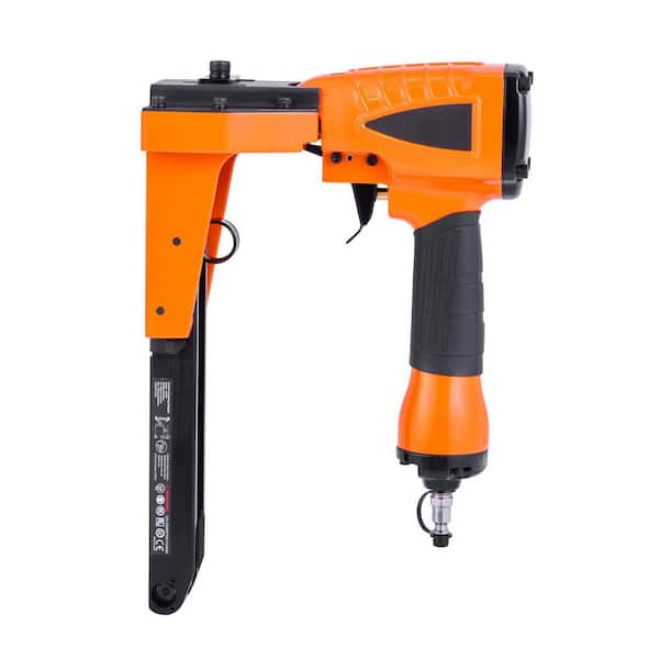 Pneumatic Carton Closing Stapler, Corded, 13-Gauge Pneumatic Cardboard Staple Gun for 1-3/8 in. Crown 5/8 in. Length