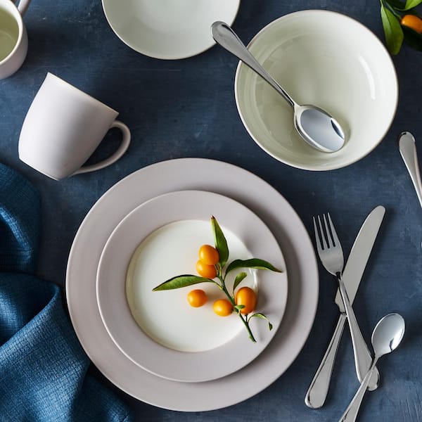 Colorwave Sand 11 in. (Tan) Stoneware Rim Dinner Plates, (Set of 4)