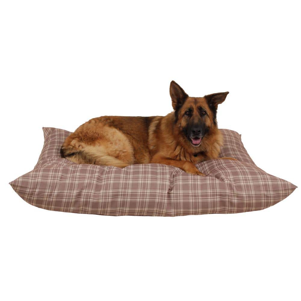 Large Tan Plaid Indoor Outdoor Shebang Bed