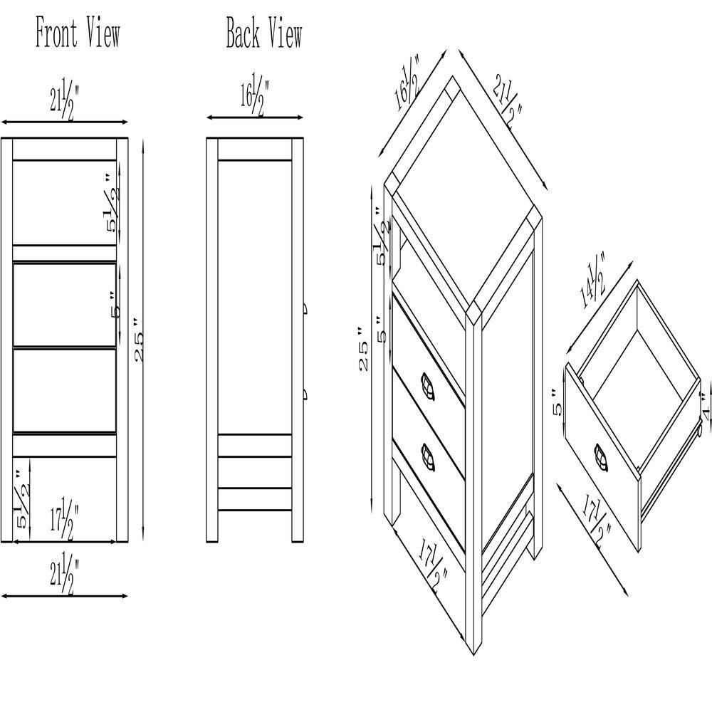 Arden Light Driftwood 4-Piece Pine Wood Bedroom Set