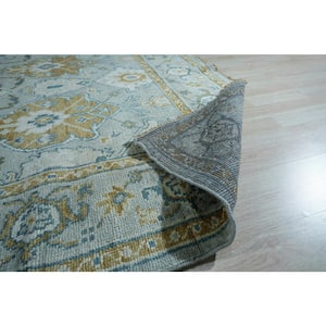 Green Hand Knotted Wool Classic Oushak Rug, 12' x 15', Area Rug