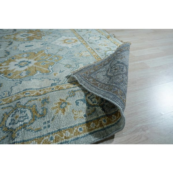 Green 8 ft. x 8 ft. Hand Knotted Wool Classic Oushak Rug Area Rug