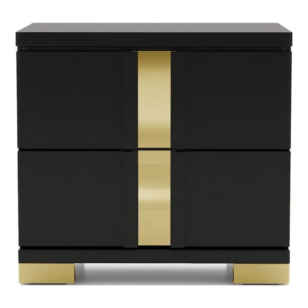 Furniture of America Nina 3-Piece Contemporary Black Wood Queen