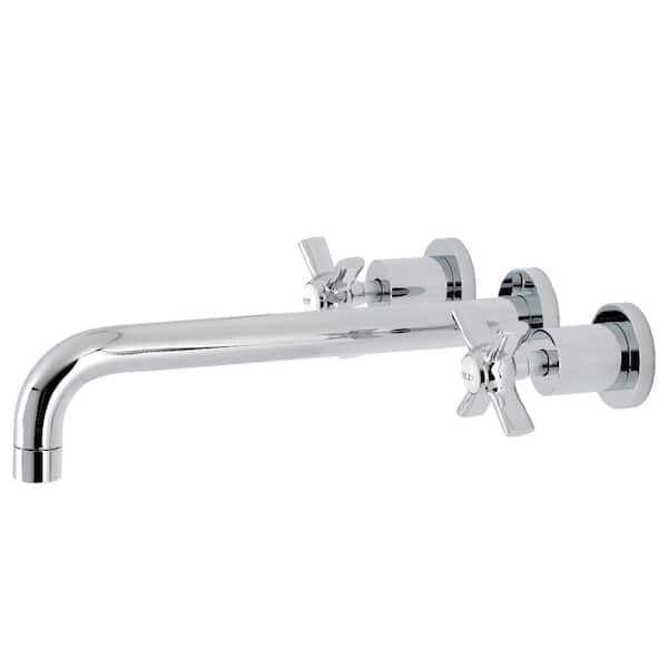 Kingston Brass Millennium 2-Handle Wall Mount Roman Tub Faucet in. Polished Chrome