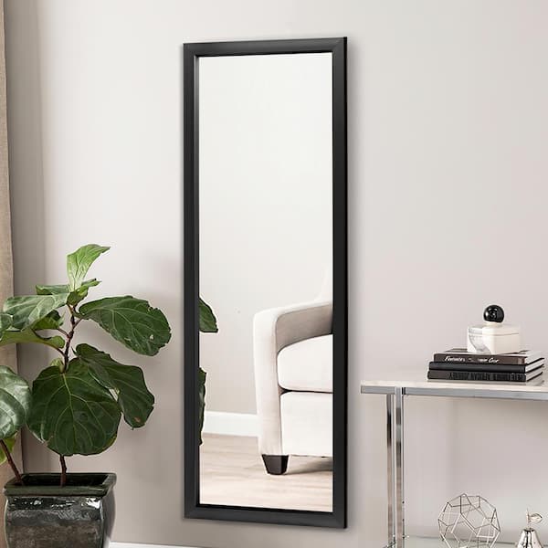 NEUTYPE 43 in. x 16 in. Rectangle Classic Black Hooks Wall Mirror ...