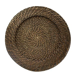 13 in. D Round Rattan Charger (Set of 4)