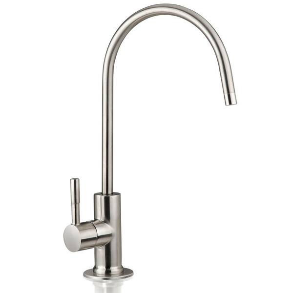 ISPRING European Designer Drinking Water Faucet for Reverse Osmosis Water Filtration Systems in Brushed Nickel