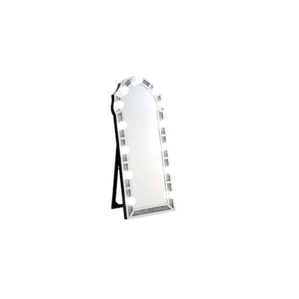 HomeRoots 27 in. W x 63 in. H Acrylic Silver Standing Mirror