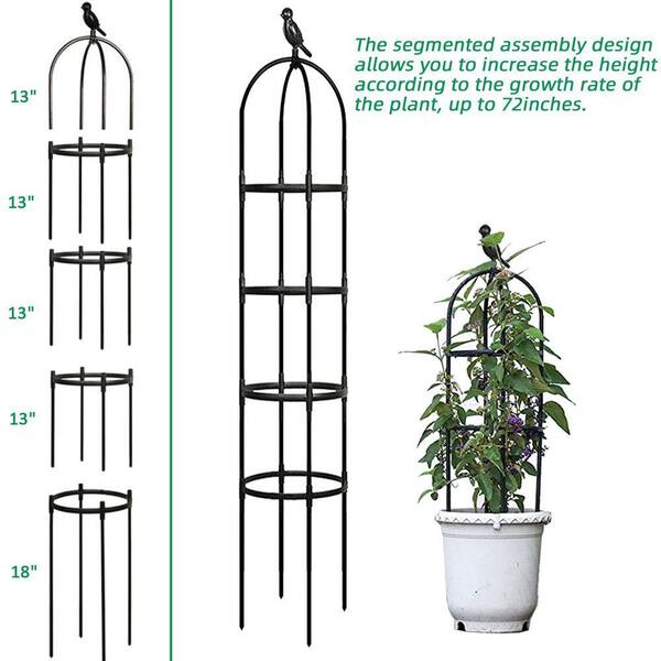 Metal Garden Outdoor Indoor Potted Plant Support Stands for