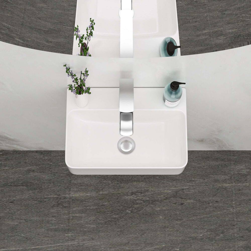 14.5 in. Wall-Mounted Rectangular Bathroom Ceramic Sink in White, 14.5 x 10 in. Wall Mount Bathroom Sink price history on PriceWatchPro
