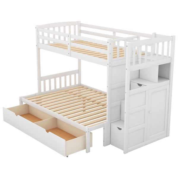 Full Twin Convertible Bunk Bed, Full Twin Bunk Bed With Storage