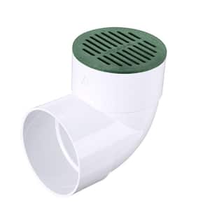 6 in. Plastic Round Drainage Grate in Green