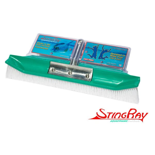 SweepEase New & Improved Aquadynamic 18 in. Pro Series 100% Poly Pool Brush Design that Sticks to the Walls & Floor, Guaranteed