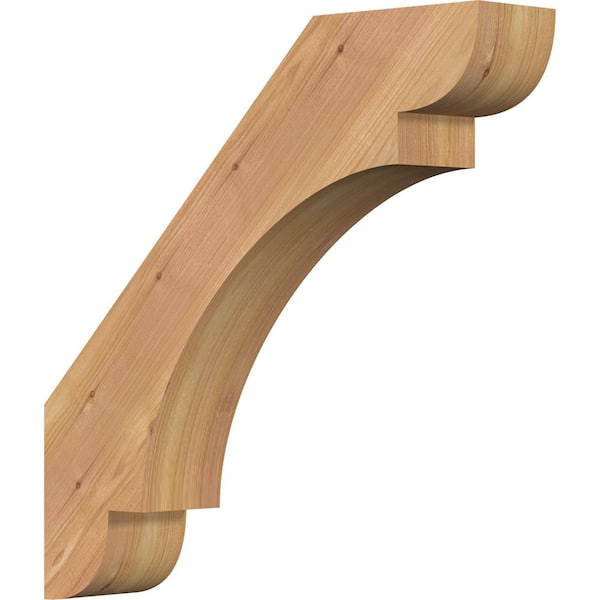 Ekena Millwork 3 1/2"W x 18"D x 18"H Olympic Smooth Knee Brace, Western Red Cedar