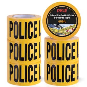 6-Pieces 200 Meters Long Tape Roll Suitable for Wide Range of Applications Safety Caution Tape Set (Black and Yellow)