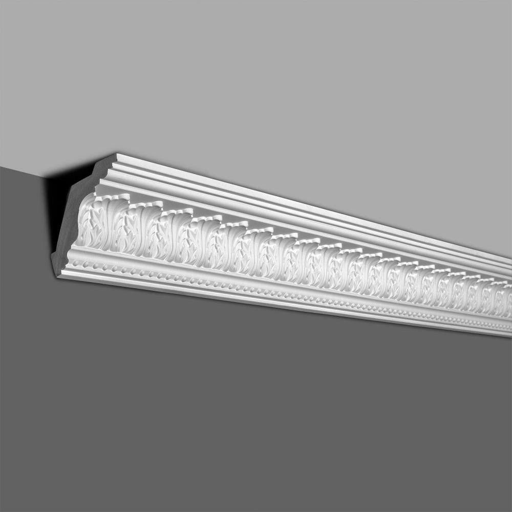 6-Inch White Primed Polyurethane Crown Moulding Sample