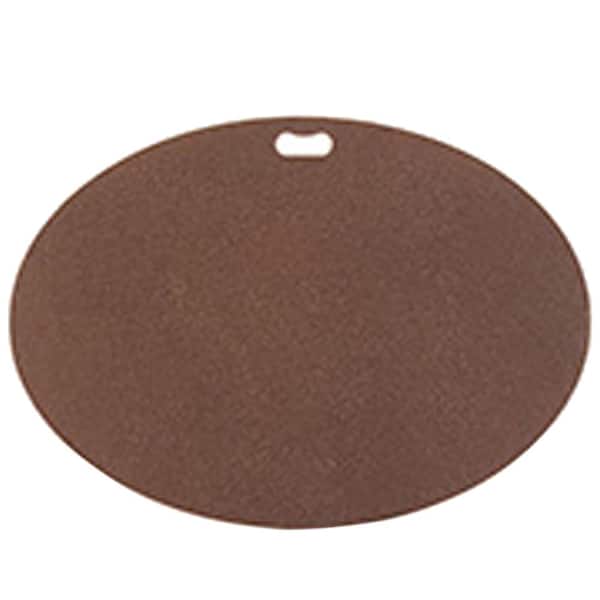 The Original Grill Pad 42 in. x 30 in. Oval Earthtone Brown Deck Protector