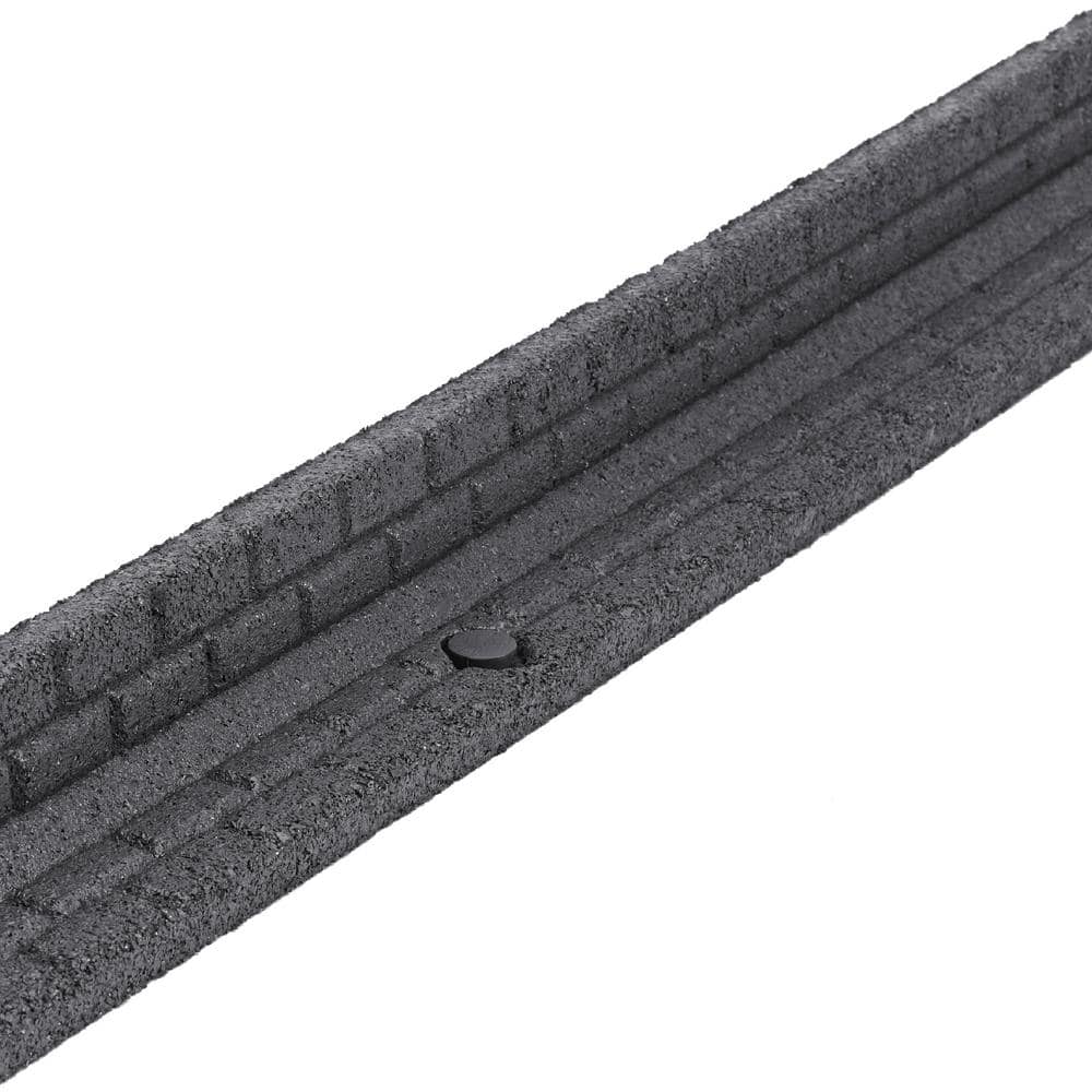 Vigoro 48 in. x 3 in. x 3 in. Gray Brickface Rubber Landscape 