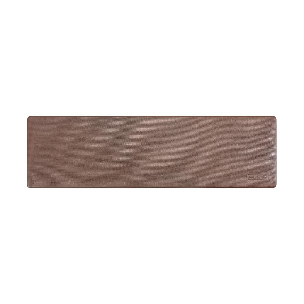 Nautica Mocha 17.5 in. x 60 in. PVC Embossed AntiFatigue Mat NAK016861