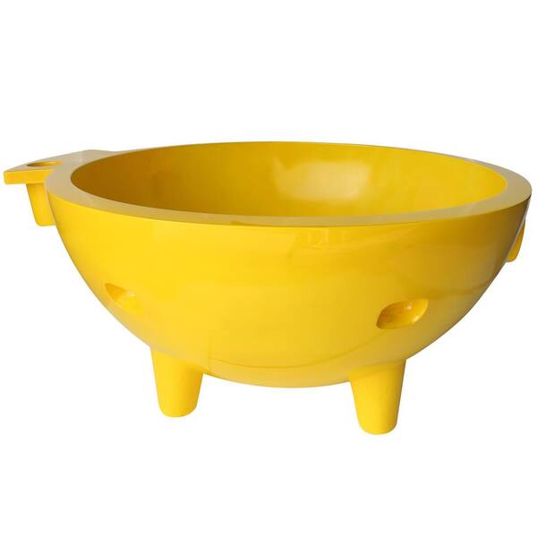 ALFI BRAND FireHotTub-YE 63 in. Acrylic Flatbottom Bathtub in Yellow