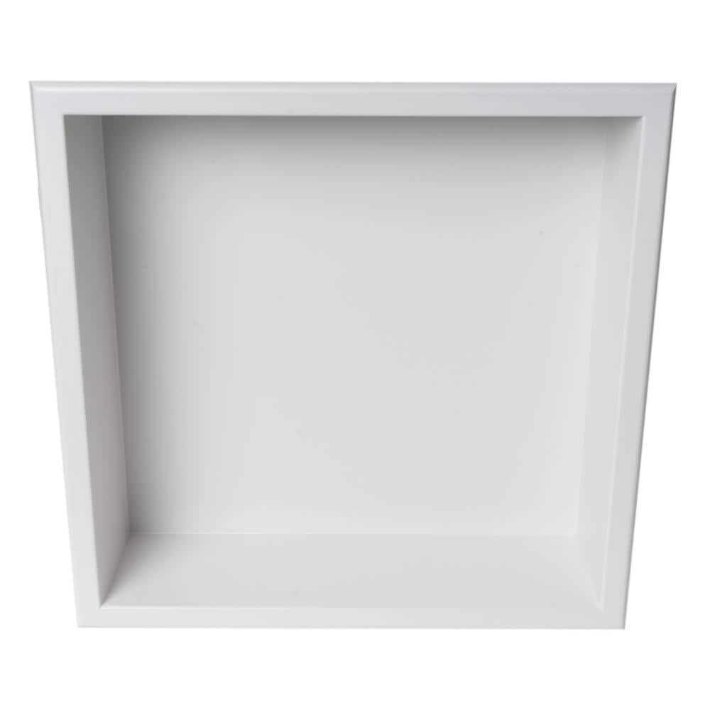 Matte White Stainless Steel 16" Wall Mount Shower Niche