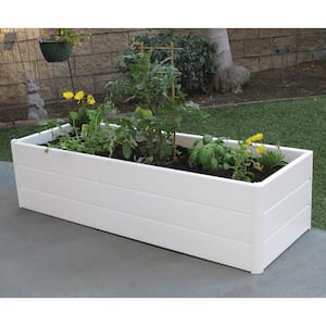 Raised Terrace Garden Box - White 44.5'' x 16.5'' x 11.5''