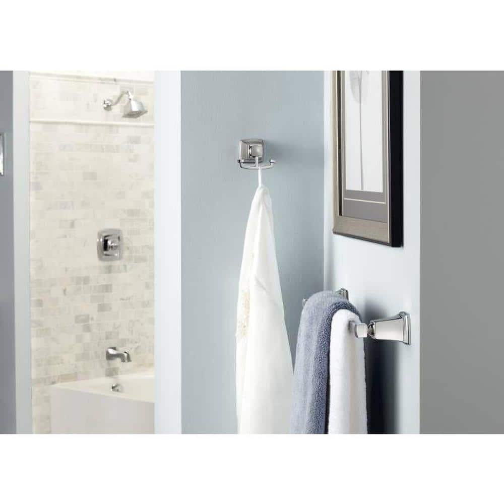 Kingsley 24-Inch Chrome Wall Mounted Towel Bar