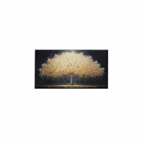 Abstract Wall Art White and Gold Wave Lines Canvas Print Artwork