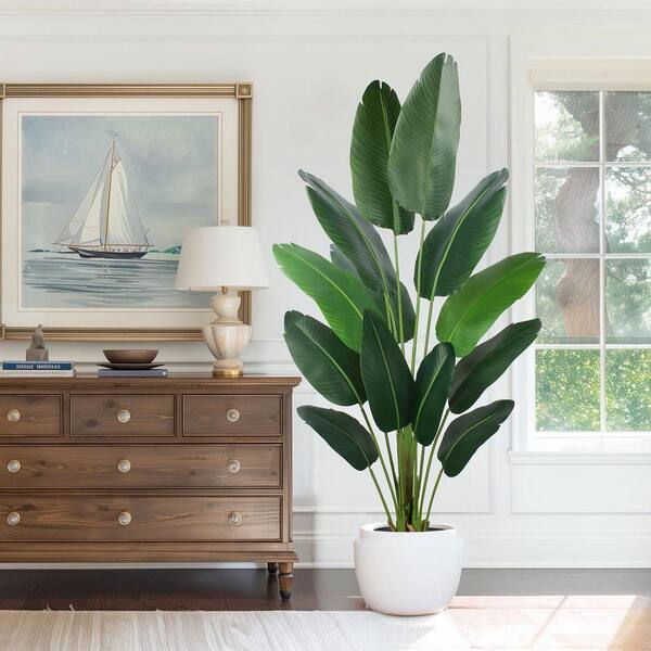 72 in. Artificial Bird of Paradise Green Indoor/Outdoor Faux