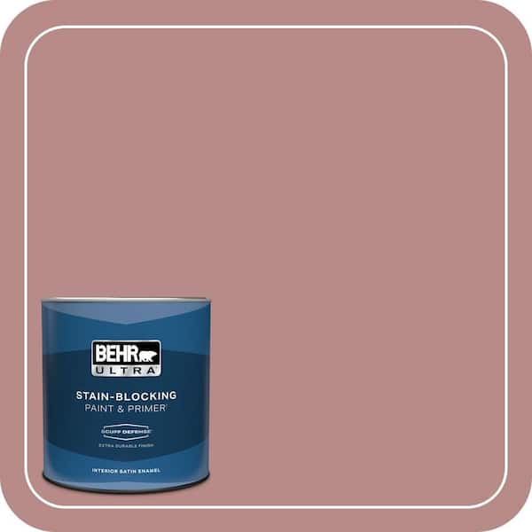 BEHR ULTRA 1 qt. #150F-4 Victorian Mauve Extra Durable Satin Enamel Interior Paint & Primer