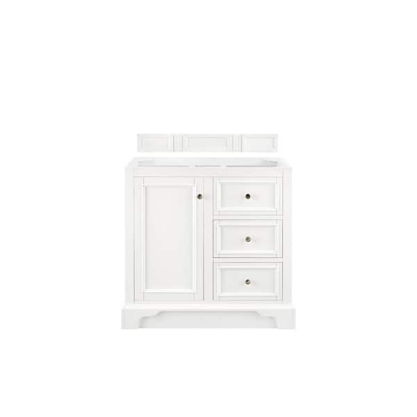 De Soto 36 in. x 35 in. H Single Bath Vanity Cabinet Only in Bright White