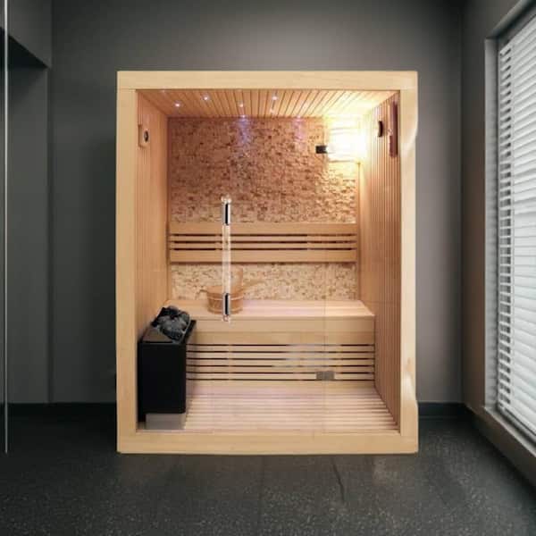 Sunray Rockledge 2-Person Indoor Hemlock Dry Sauna