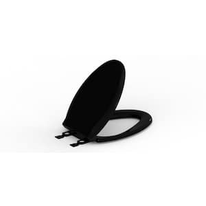 Elongated Closed Front Toilet Seat in Black