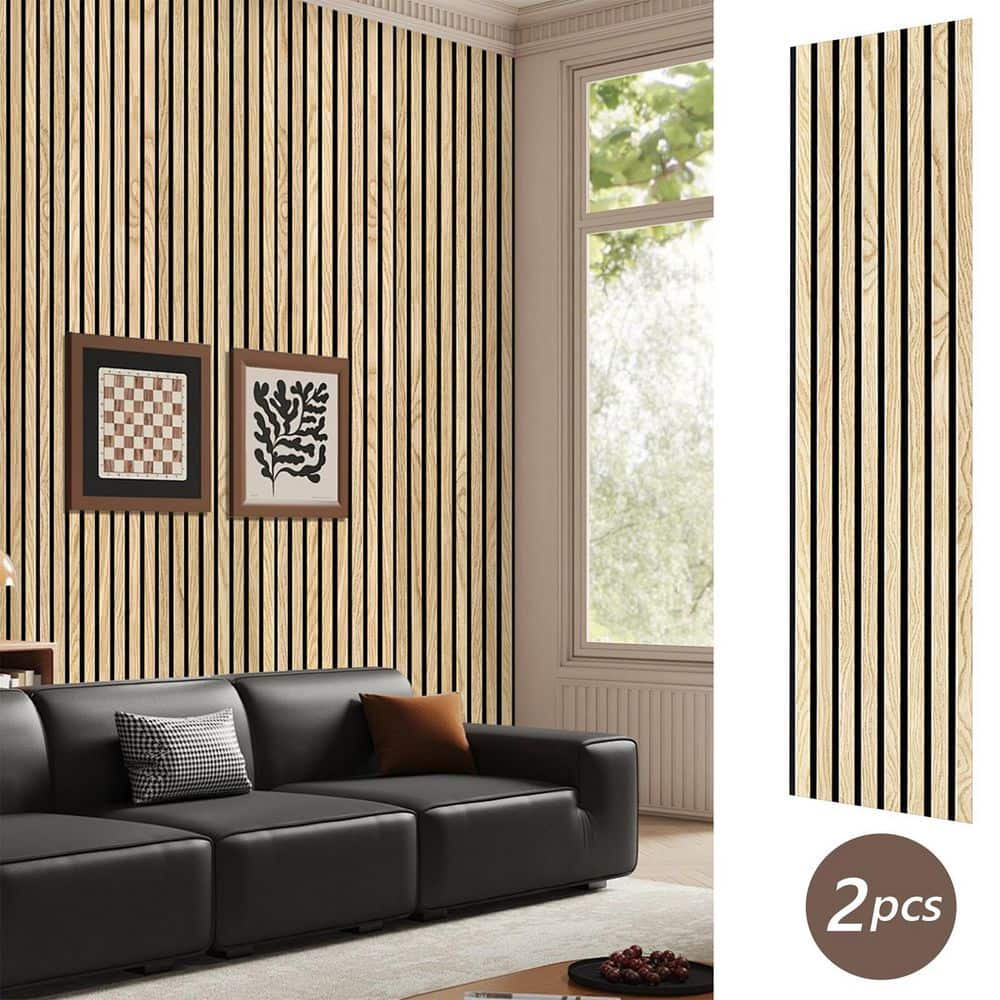 Owndeign 0.8 in. x 1 ft. x 8 ft. Wood Slat Acoustic Panels