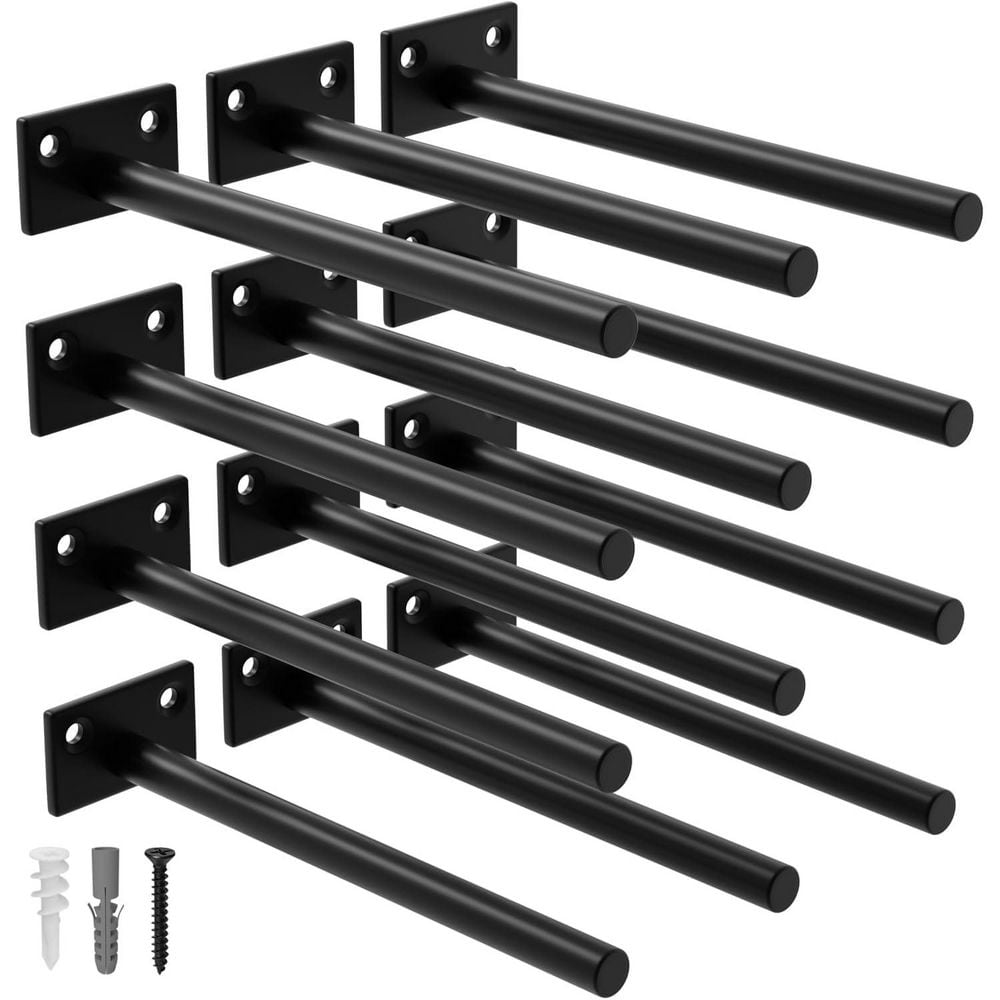 12-Pack 8 in. L Black Floating Shelf Brackets for DIY Decorative, Fit for Kitchen, Bathroom, Study Room price history on PriceWatchPro