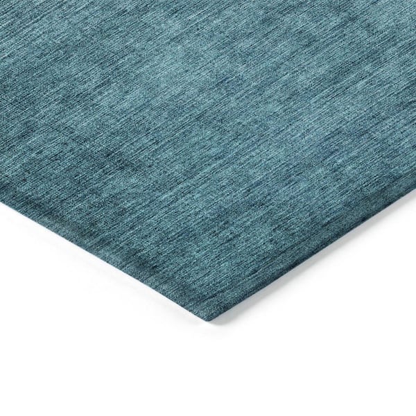 Brown, Blue, Taupe 3 ft. x 5 ft. Woven Abstract Polyester Rectangle Indoor / Outdoor Area Rug