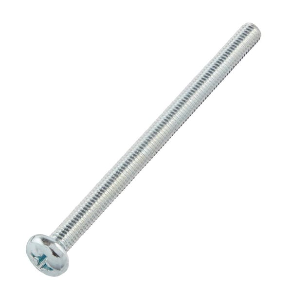 M6-1.0x90mm Zinc Pan Head Phillips Drive Machine Screw 1-Piece
