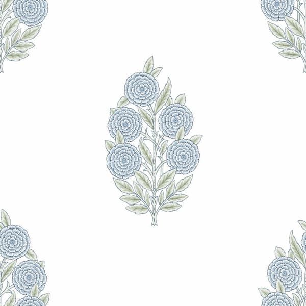 RoomMates 28.29 sq. ft. Tamara Day Dutch Floral Blue Peel and Stick Wallpaper