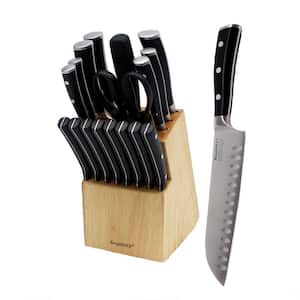 Essentials 18-Piece Stainless Steel Triple Riveted Knife Block