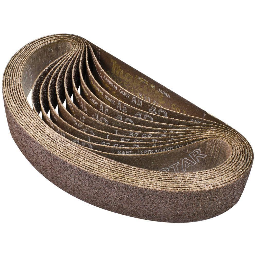1-1/8 in. x 21 in. 40-Grit Abrasive Belt (10-Pack) price history on PriceWatchPro