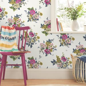 Joules Floral Creme Matte Non Woven Removable Paste The Wall Wallpaper Sample