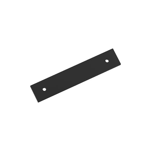 Ladera 3-3/4 in. Center-to-Center Rectangle Matte Black Pull Cabinet Backplate