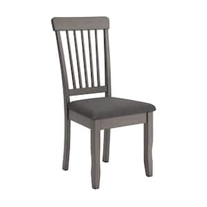 Gray Fabric Side Chair with Foam Cushioning (Set of 2)