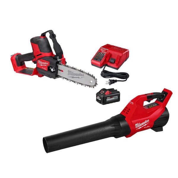 Milwaukee M18 FUEL 8 in. 18-Volt Lithium-Ion Brushless Cordless HATCHET Pruning Saw Kit w/M18 FUEL Blower, 6.0 Ah Battery, Charger