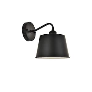 Timeless Home Nala 7.9 in. W x 8.7 in. H 1-Light Black Wall Sconce