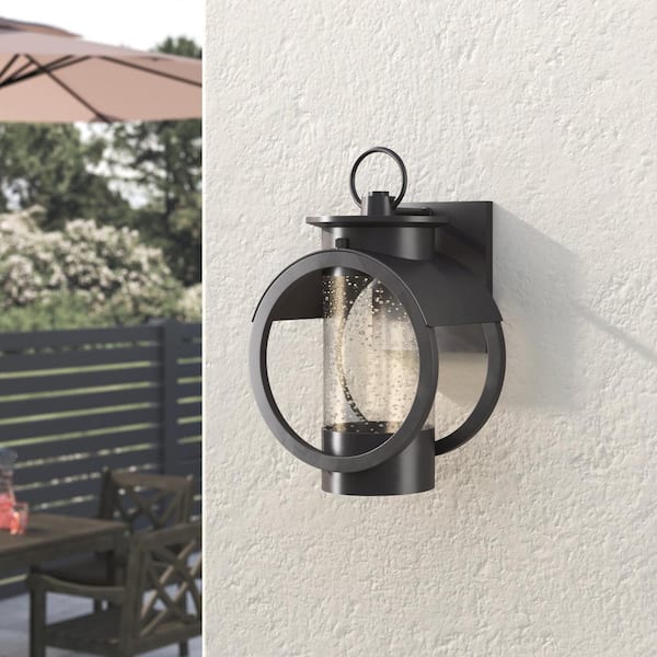 Arbor Burnished Bronze Outdoor Line Voltage Hardwired Porch Light Wall Sconce with Integrated LED