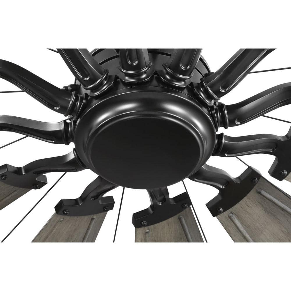 Matte Black 60" Windmill Ceiling Fan with Remote