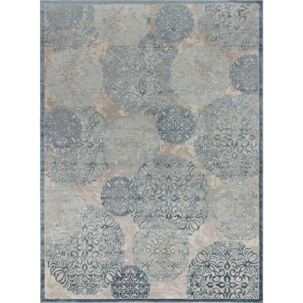 Unique Loom Aberdeen Chatsworth Blue 10 ft. 4 in. x 14 ft. Area Rug